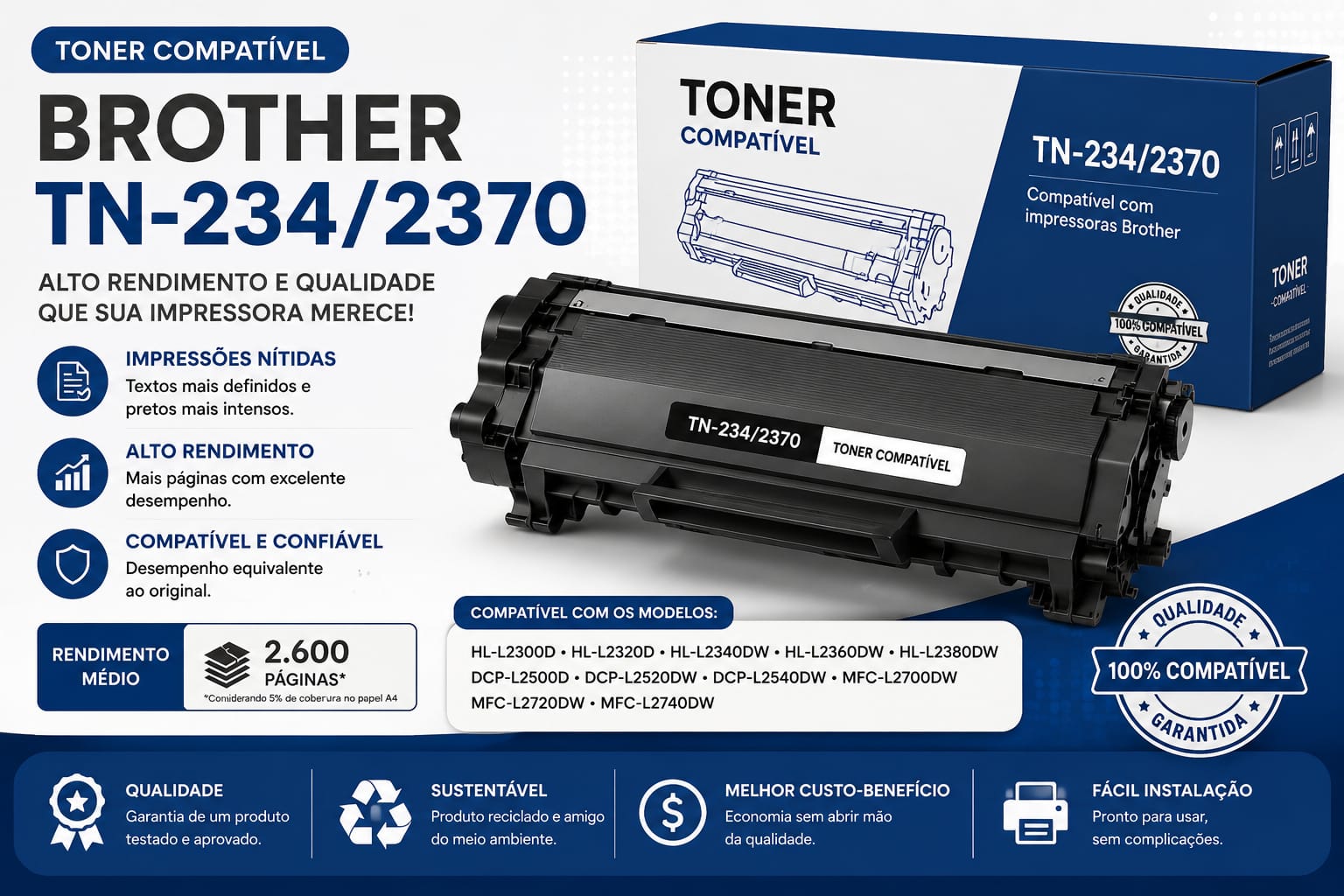 Toner Compatível Brother TN 1060