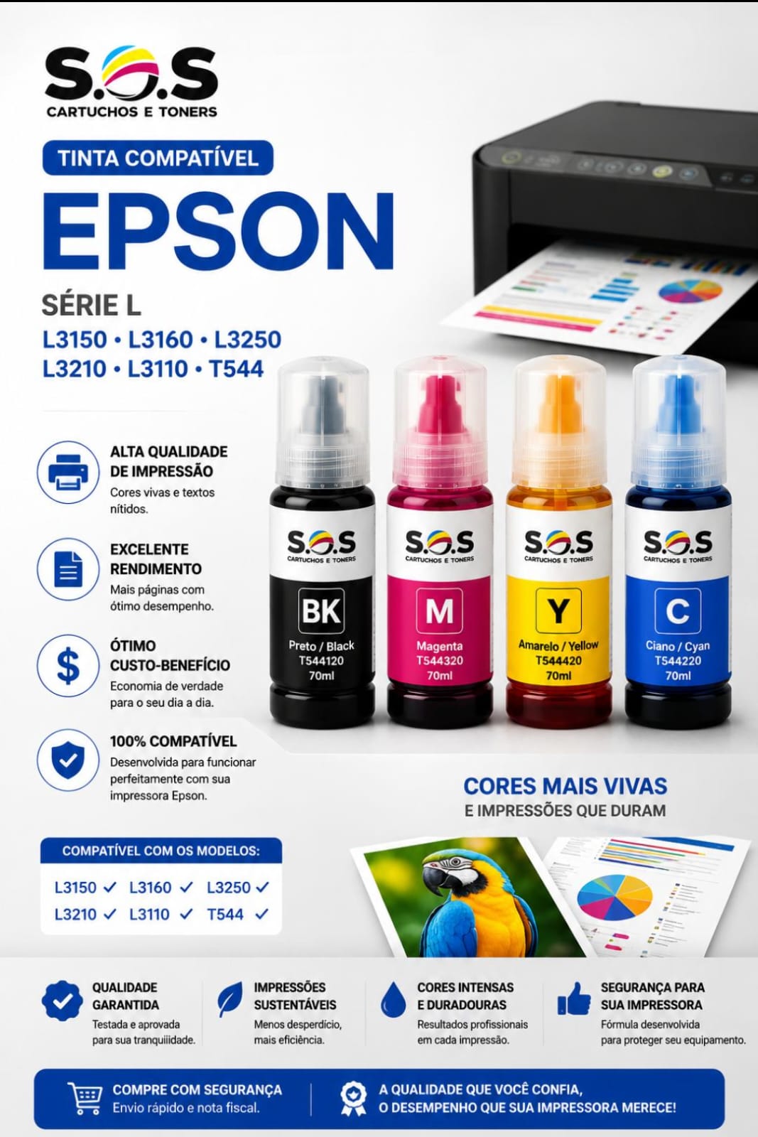 Cartucho Compativel HP 664 Preto